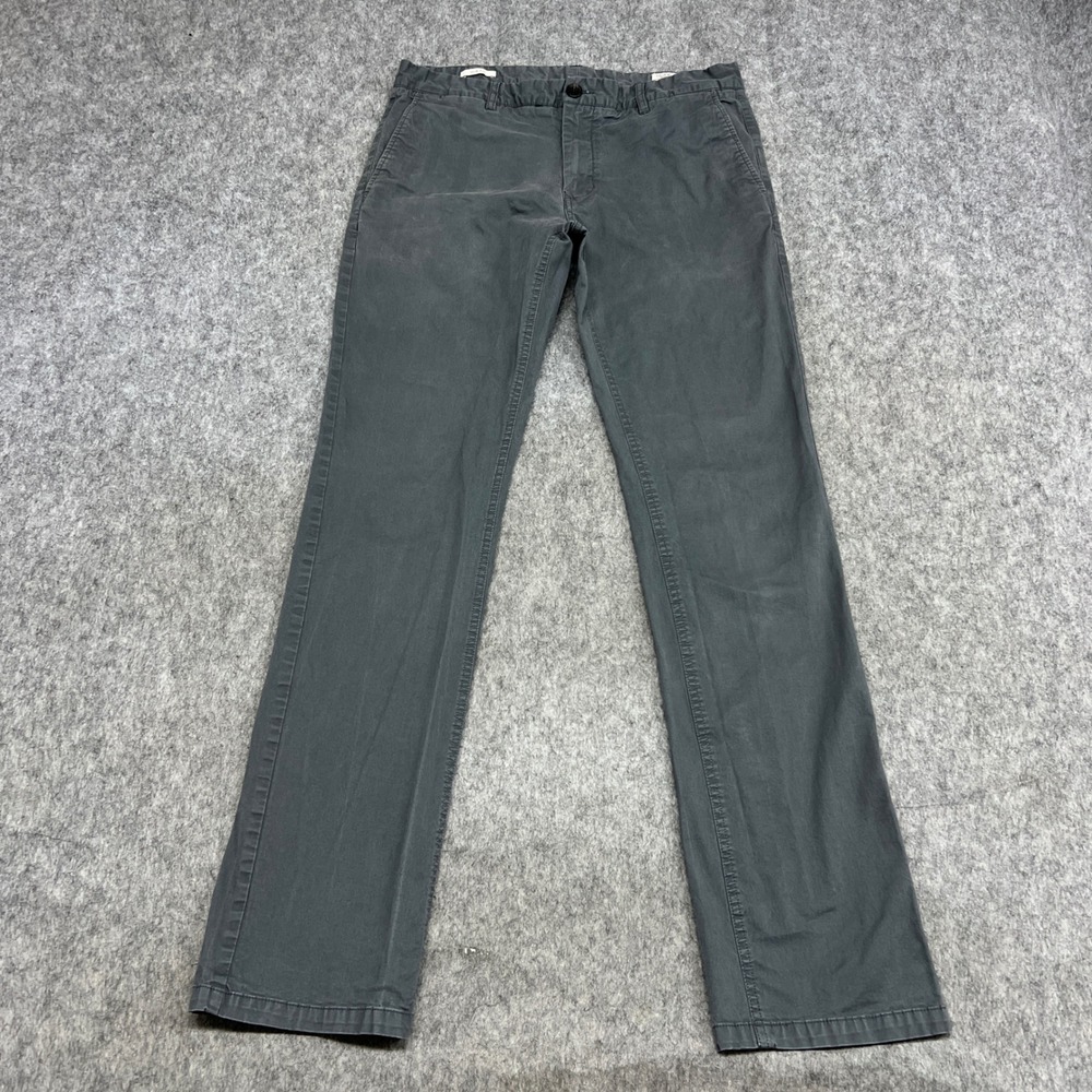 7 Diamonds Pants Mens 32x34 Grey Slim Chino Stretch Clifton Performance FIT32x32